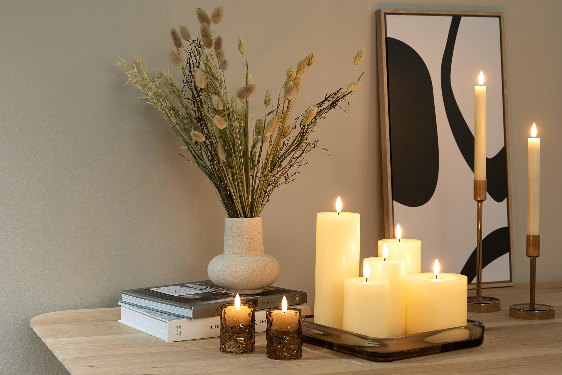 Lifa Living LED kaars Set/9 - Crème