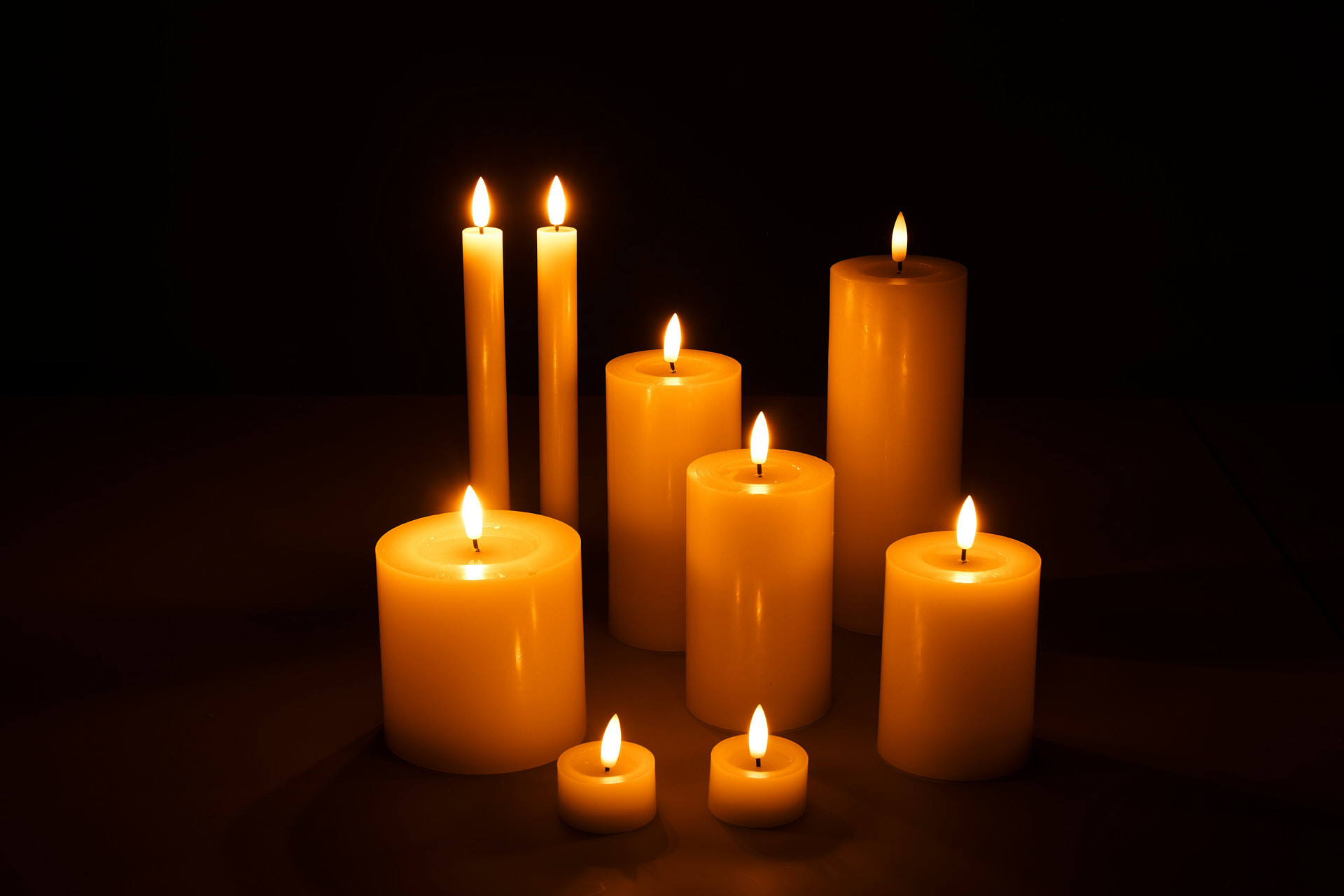 Lifa Living LED kaars Set/9 - Crème