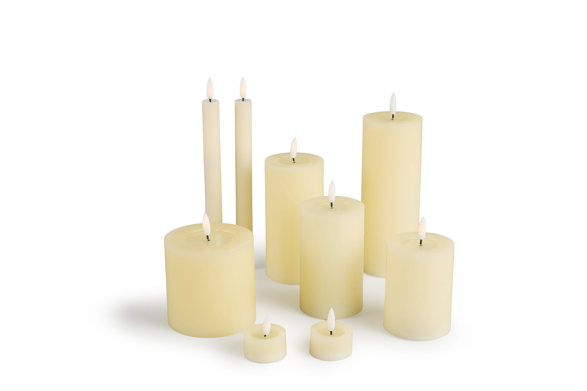 Lifa Living LED kaars Set/9 - Crème