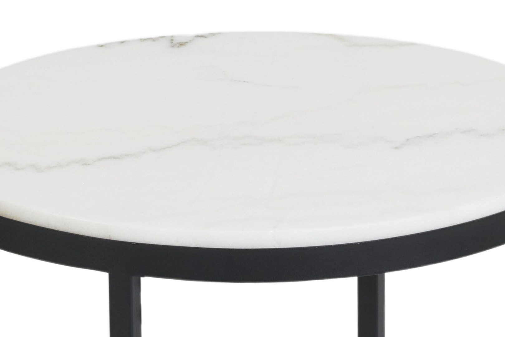 Lifa Living Table d'appoint en marbre Julien - Blanc
