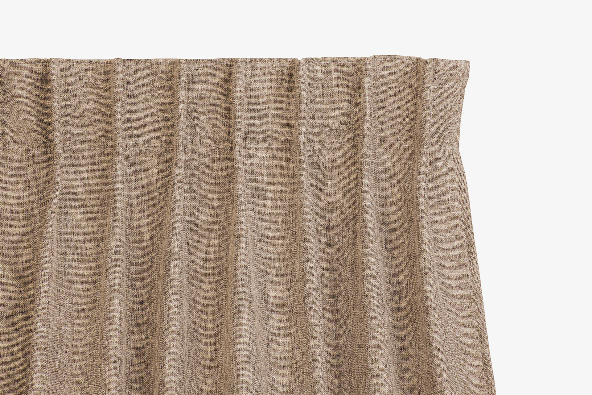 Luxe geweven gordijn - 150 x 260 cm - haken - taupe
