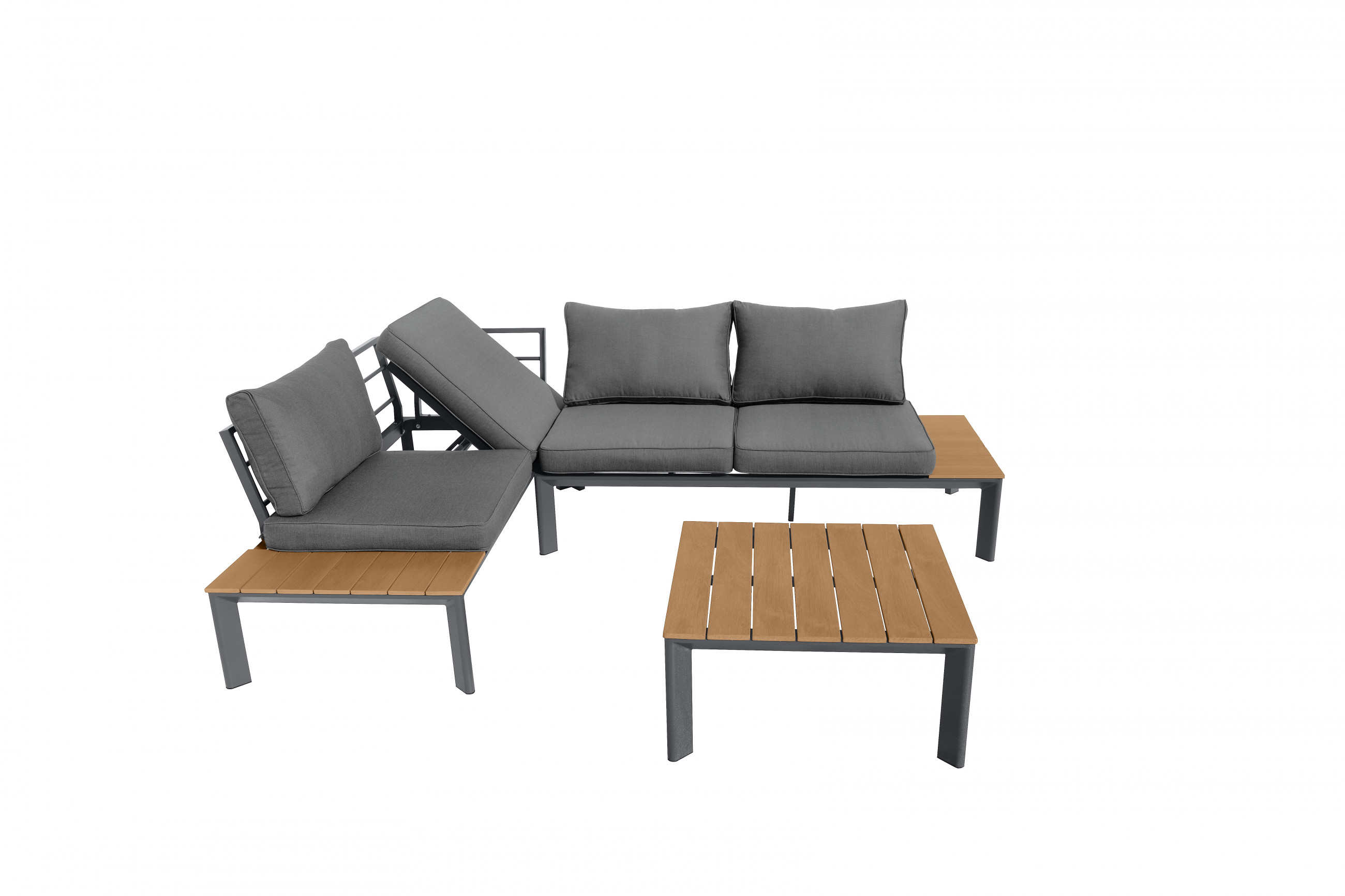 Luxe Modena lounge set 4-6 persoons - Grijs