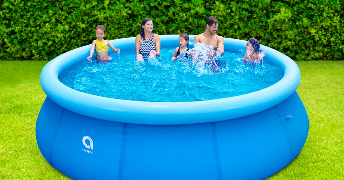 Zwembad Rond Rond opblaasbaar zwembad van 4 meter met korting | VakantieVeilingen
