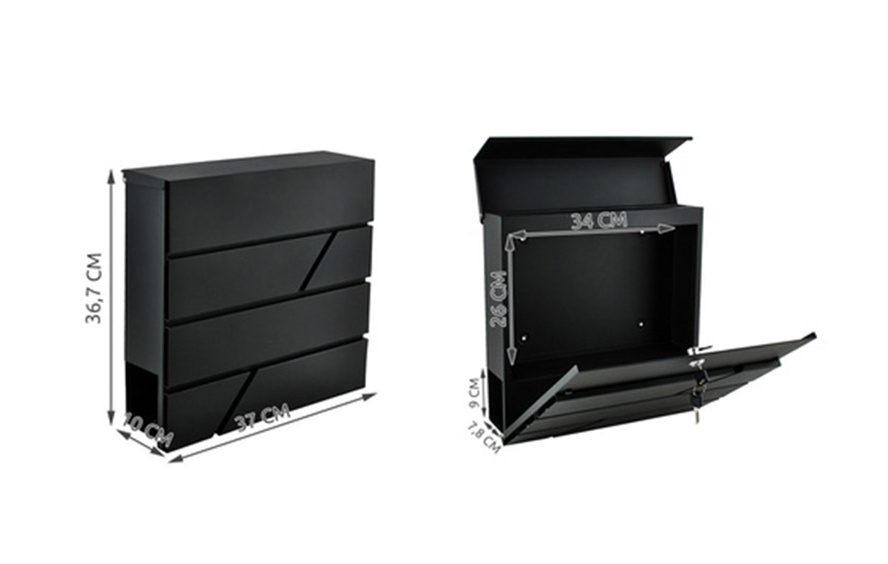 Boîte aux lettres Maxy Home noire