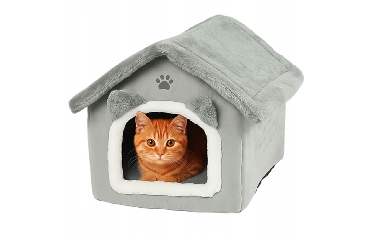 Purlov kattenhuis grijs