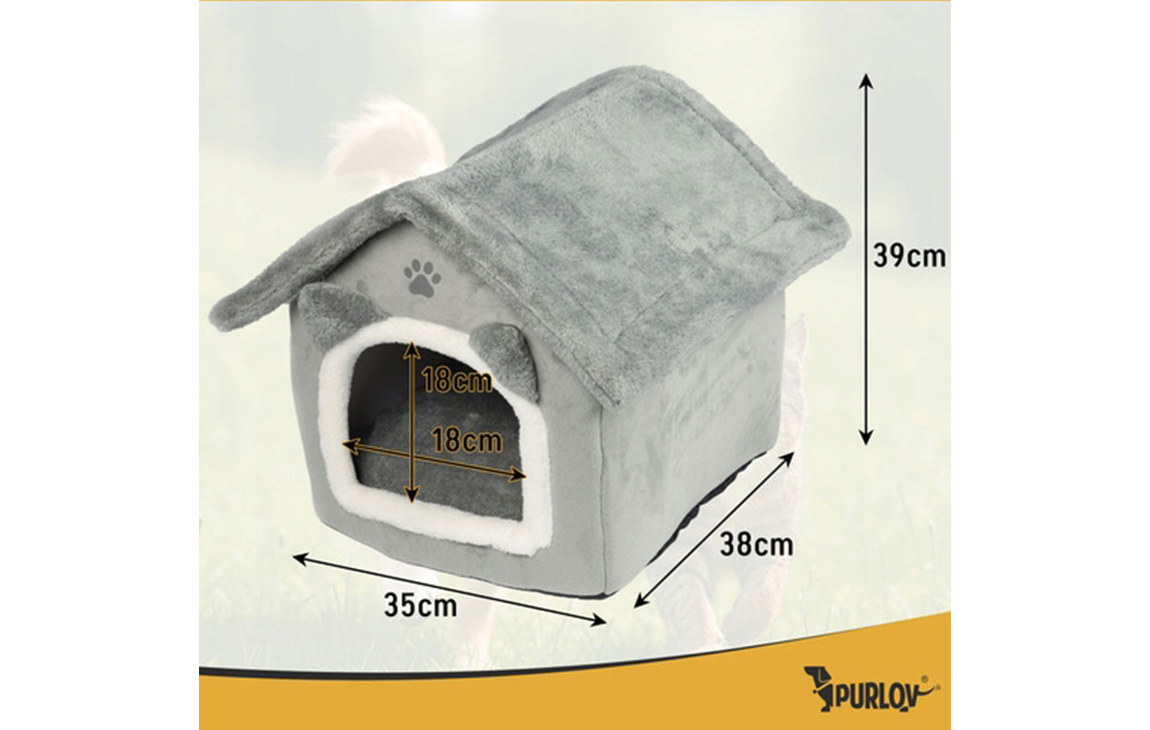 Purlov kattenhuis grijs
