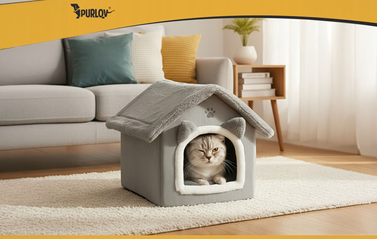 Purlov kattenhuis grijs