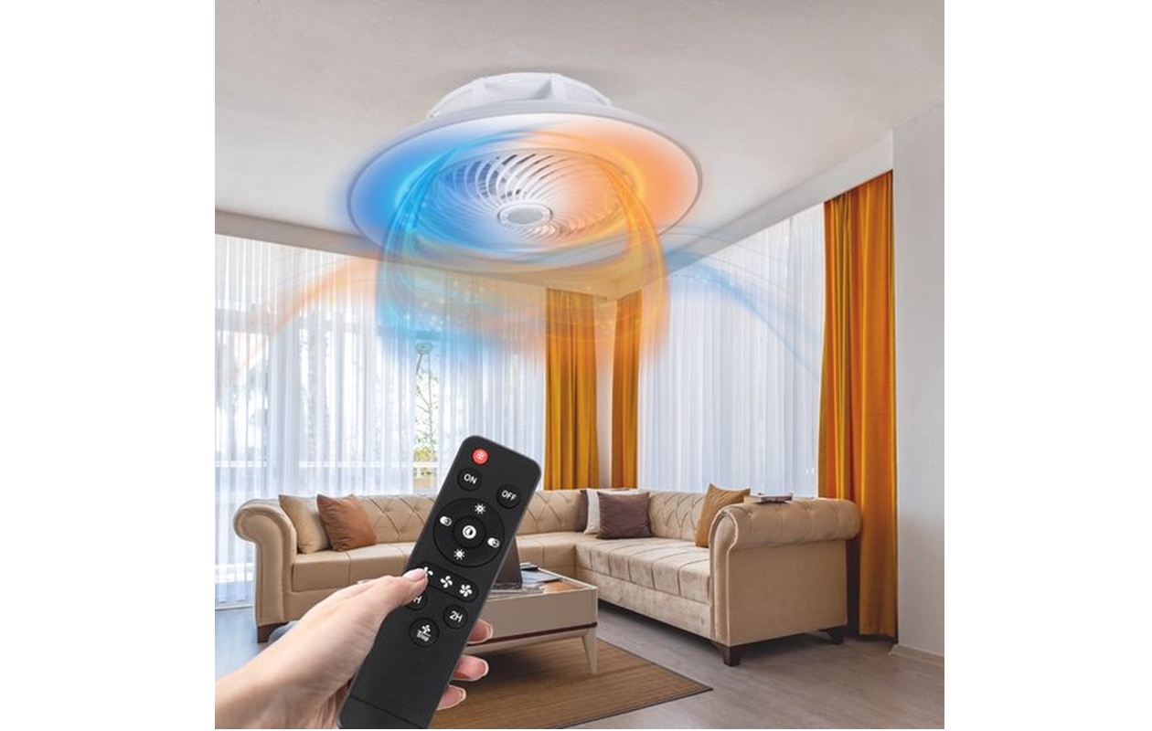 QECK!® Plafonventilator met Verlichting