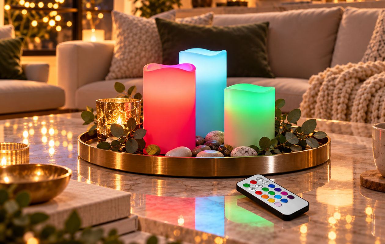 RGB LED Decoratieve Kaarsen – 3-delig