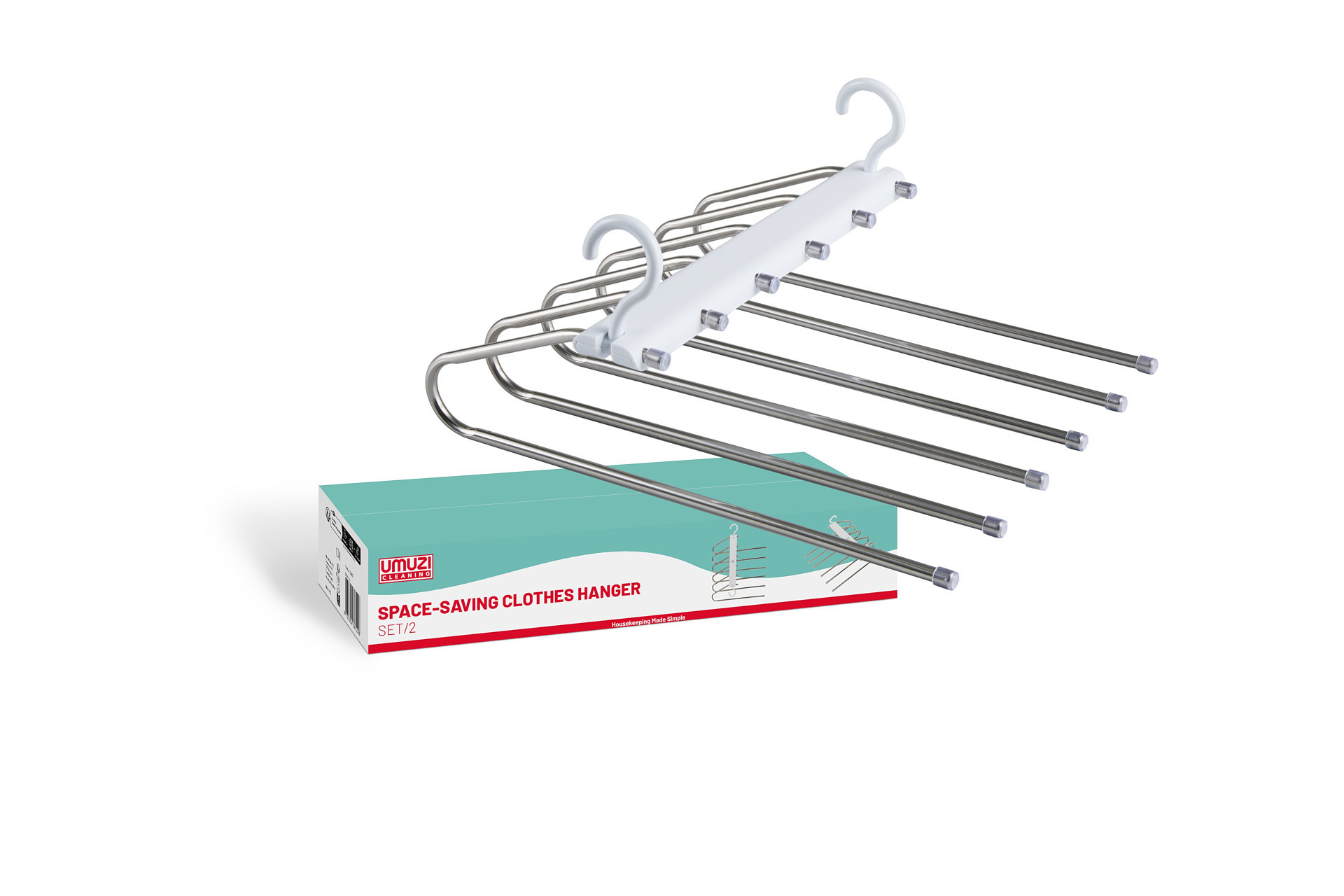 Ruimtebesparende kledinghanger - Set van 2