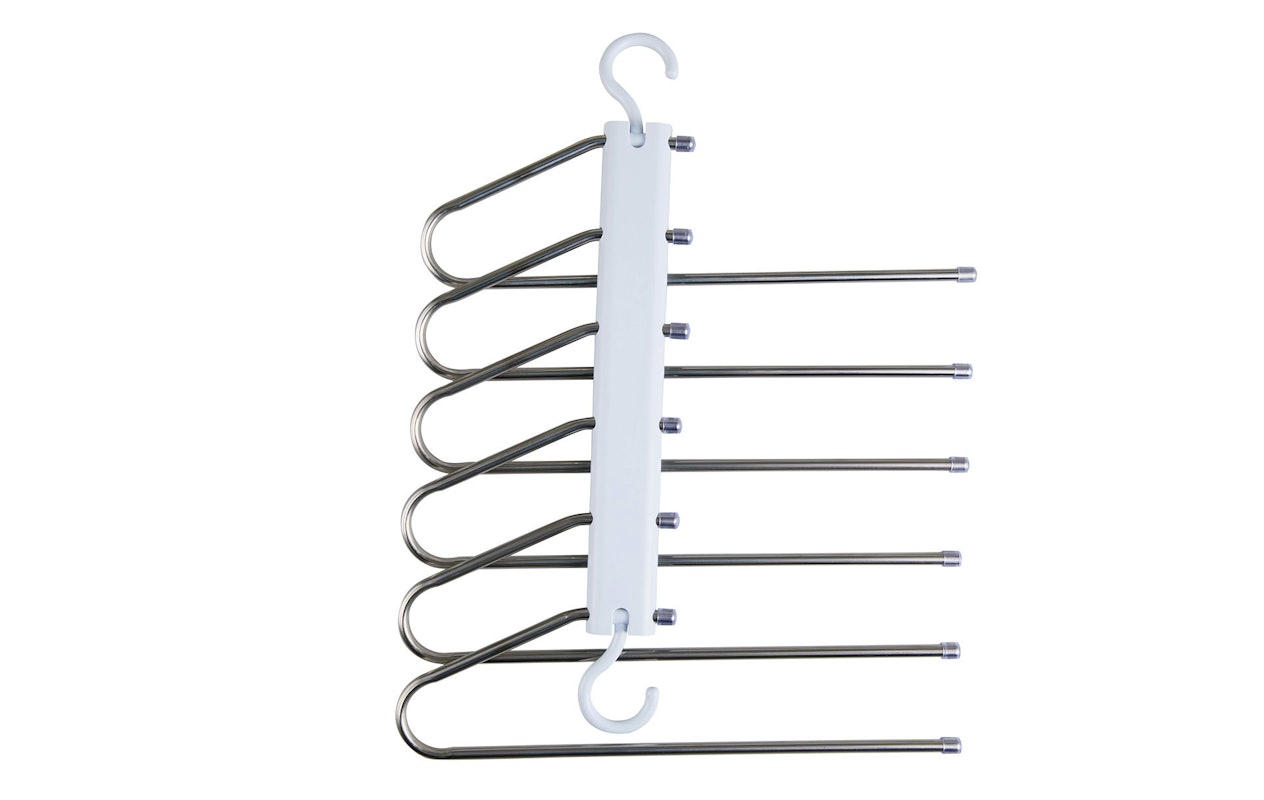Relaxdays space-saving clothes hangers, set of 3, 15 trousers, removable hangers, HBD: approx. 52 x 33 x 2 cm, silver Relaxdays space-saving clothes hangers, set of 3, 15 trousers, removable hangers, HBD: approx. 52 x 33 x 2 cm, silver