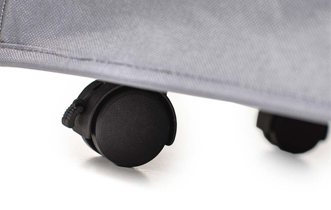 Shine XL Wasmand met 3 Vakken en 4 Wielen - 120 Liter - Grijs