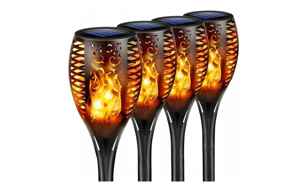 Solar Tuinfakkels –  Set van 4