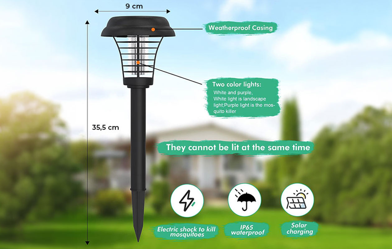 Répulsif solaire anti-insectes SOLARBUZZ | 2 pièces