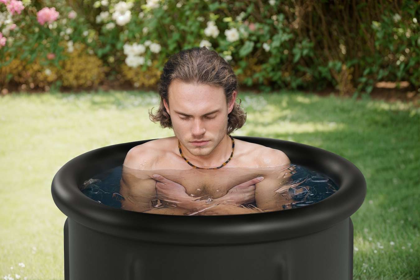 The White series - Opvouwbaar ijsbad - Extra groot - Met thermometer en deksel - 300 Liter