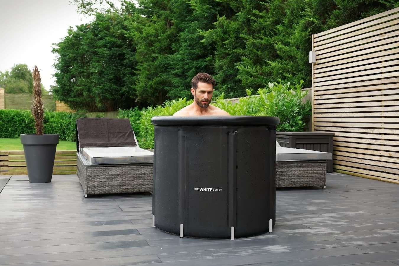 The White series - Opvouwbaar ijsbad - Extra groot - Met thermometer en deksel - 300 Liter