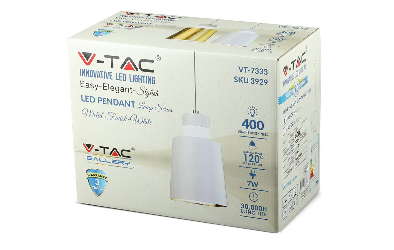 V-TAC Hanglamp Wit