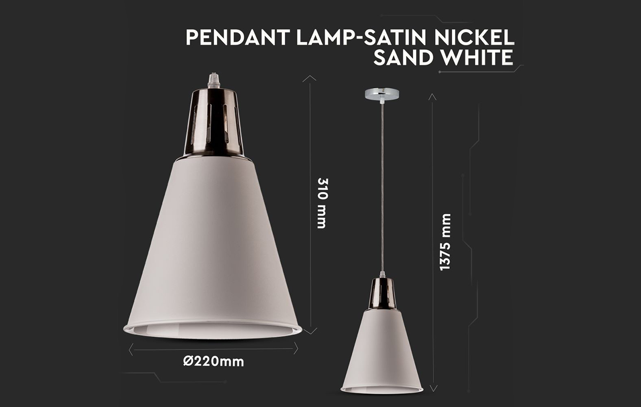 V-TAC Hanglamp - Zand / Wit