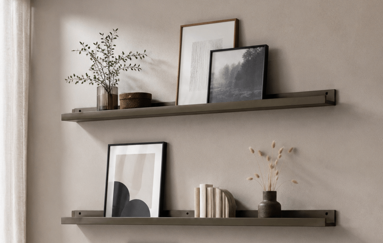 WOOOD Studio Fotolijstplank 120 cm – Wandplank – Military Brown