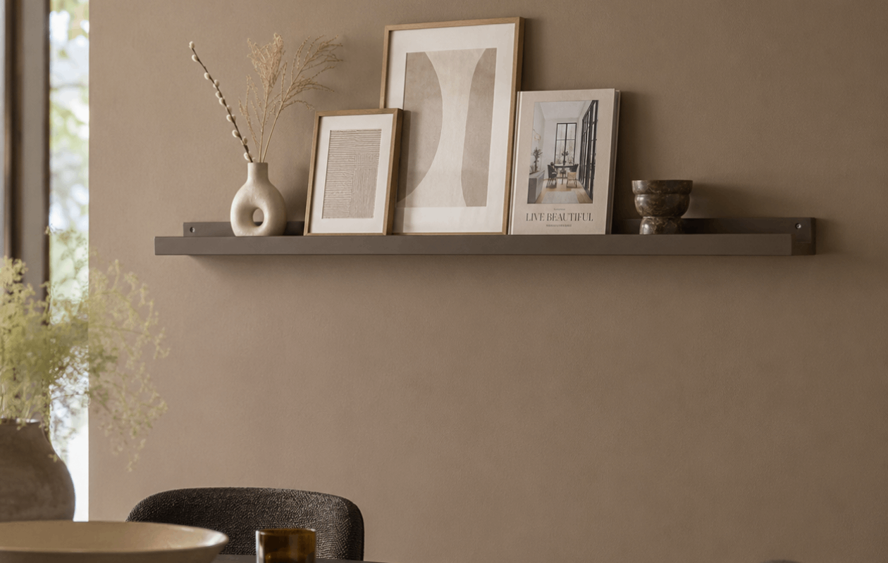 WOOOD Studio Fotolijstplank 120 cm – Wandplank – Military Brown