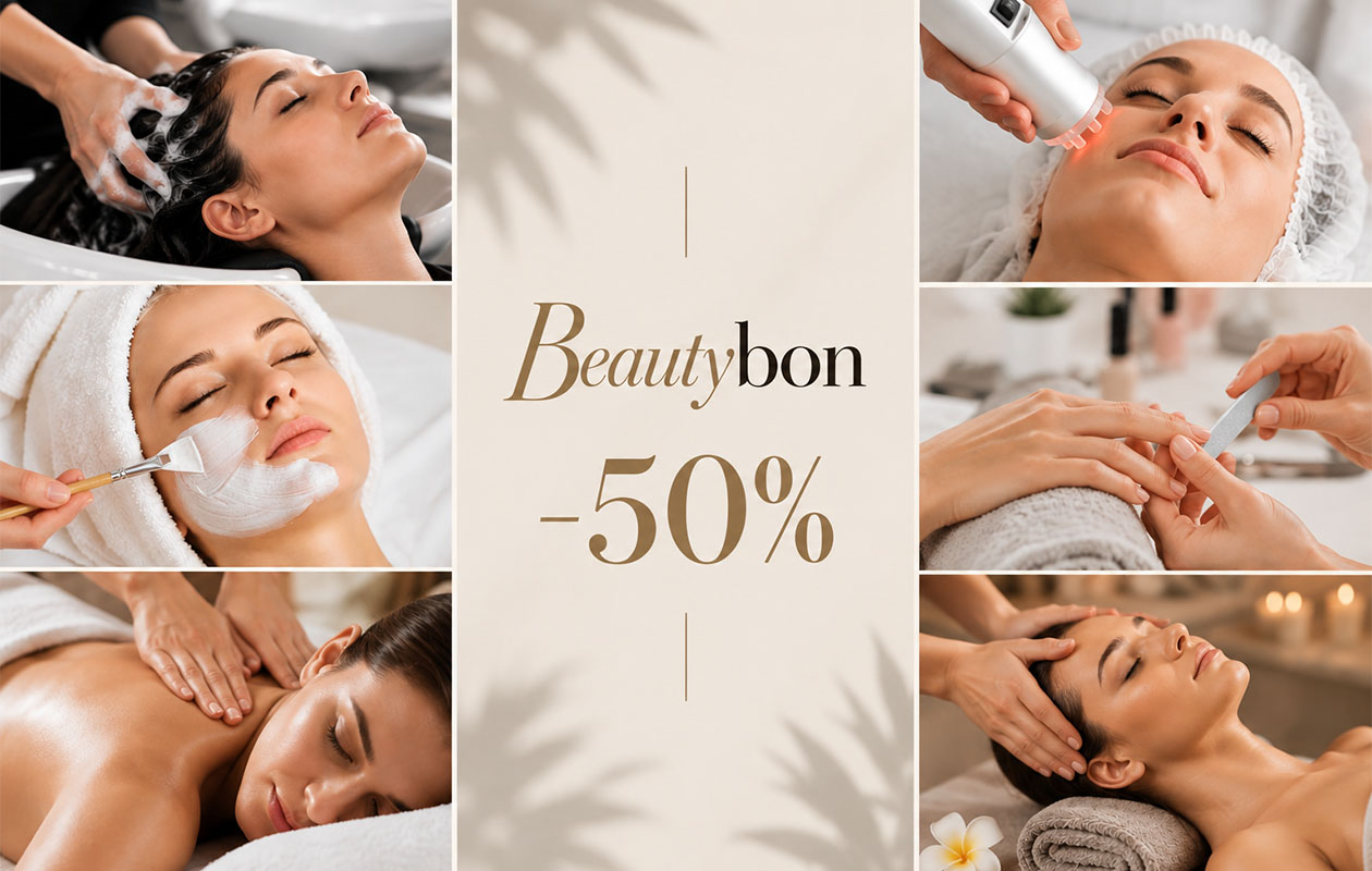 50 % de réduction sur un soin beauté dans le lieu de votre choix (1 pers.)