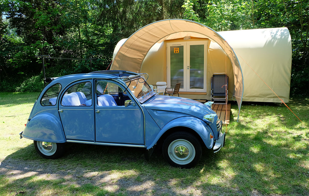 Verblijf in een CoCo Sweet op Camping Olympia in de Belgische Ardennen