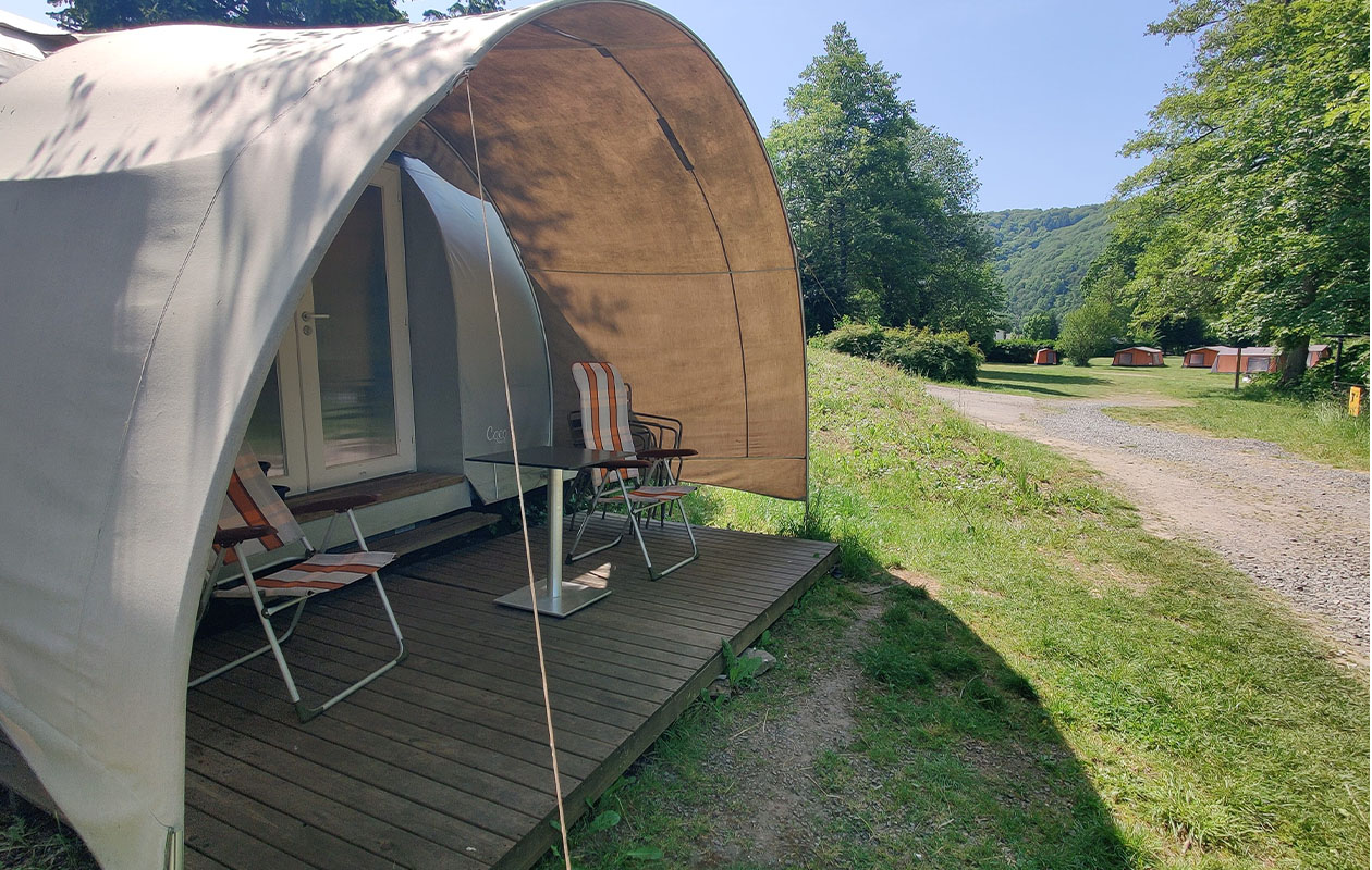 Verblijf in een CoCo Sweet op Camping Olympia in de Belgische Ardennen