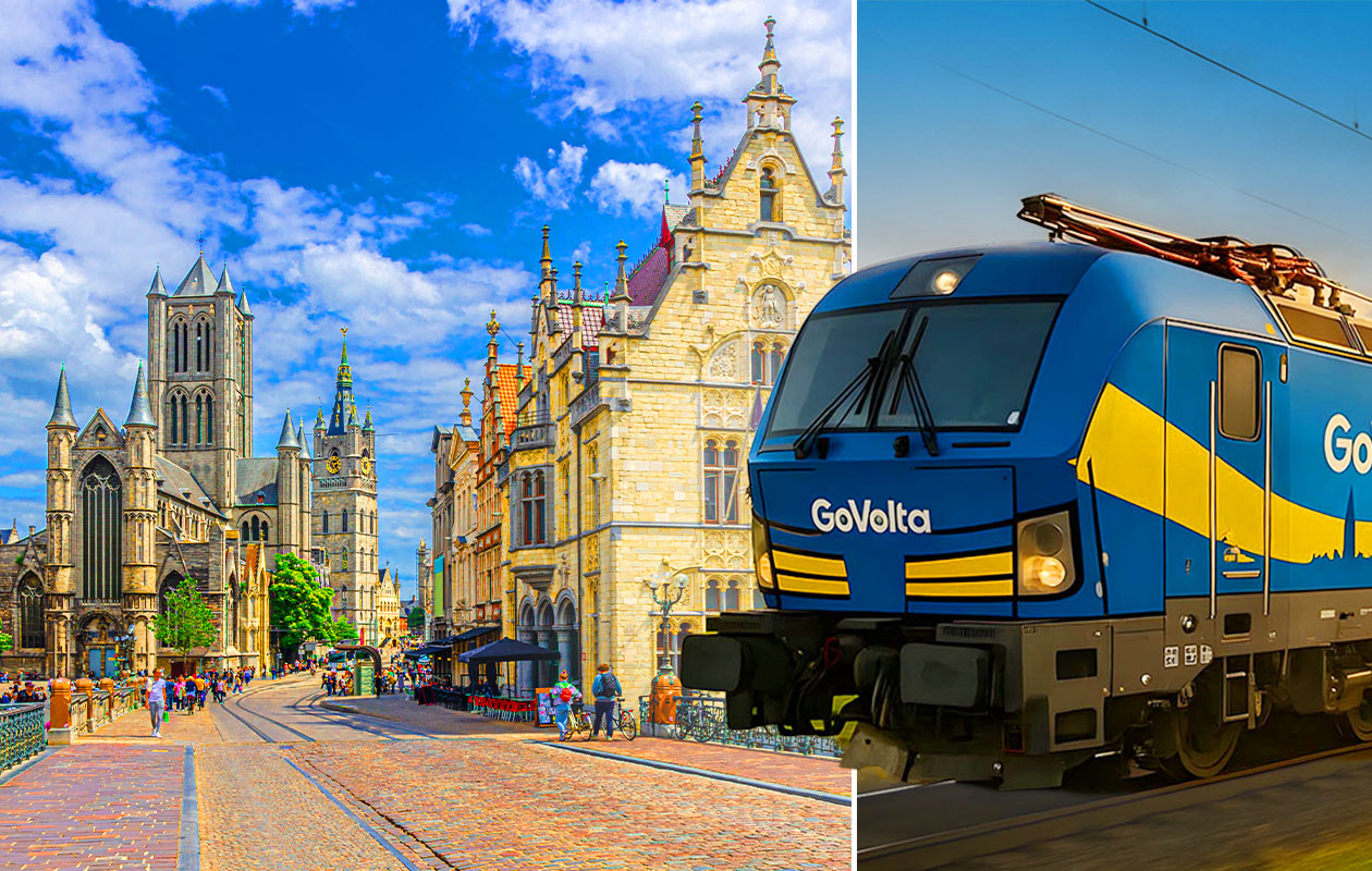 GoVolta-treinretour naar Gent (1 persoon)