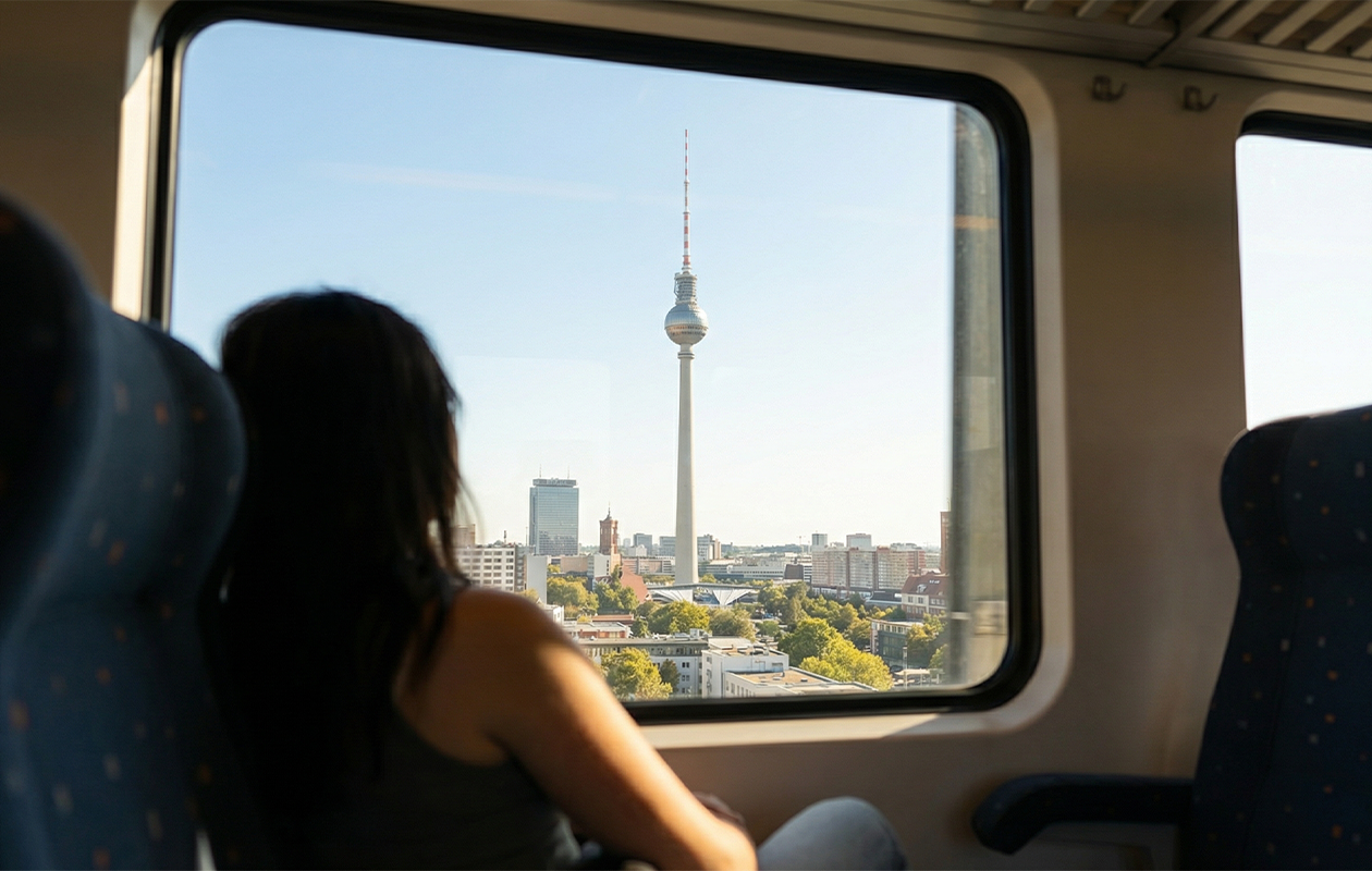 Treinticket naar Berlijn, Hamburg of Bremen (retour, 1p.)