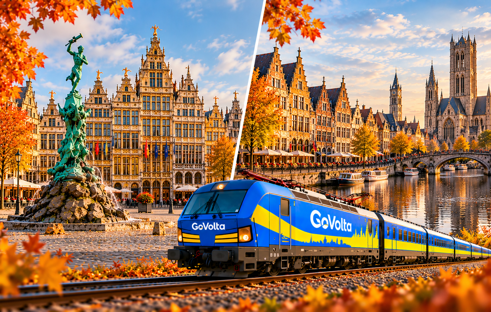 GoVolta-treinretour naar Antwerpen of Gent (1 persoon)