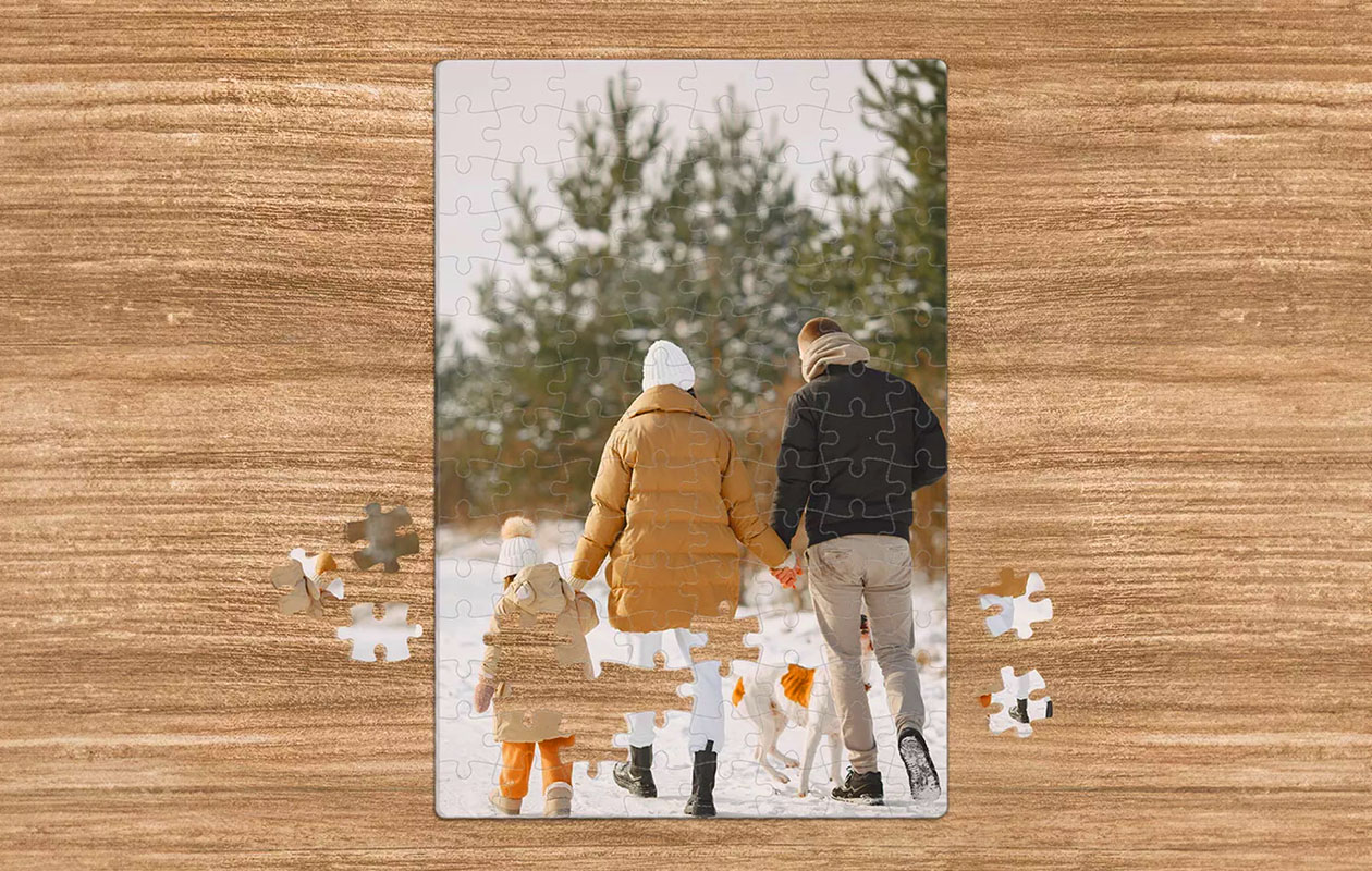 Puzzel van 120 stukjes met eigen foto